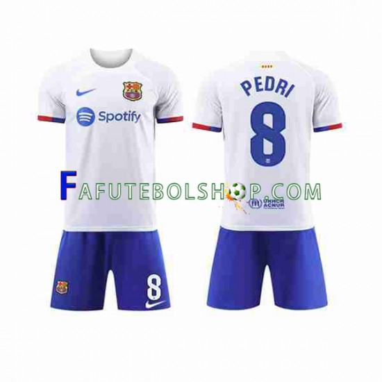 Camisa 2 FC Barcelona Pedri 8 2023-2024 manga curta ,infantil