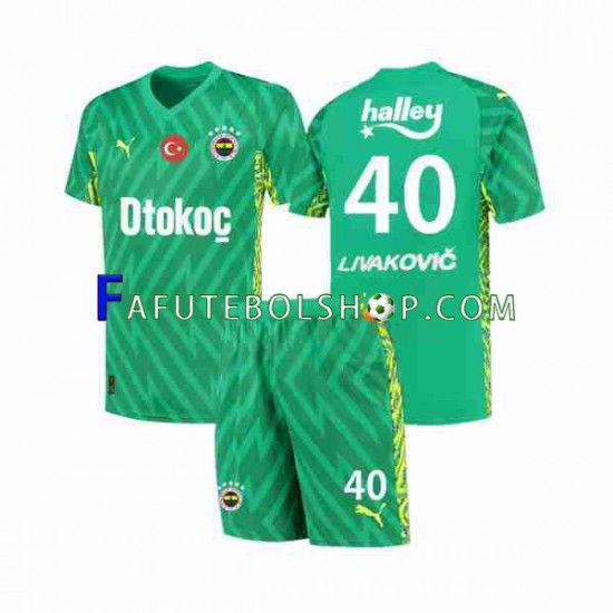 Goleiro 1 Fenerbahce Livakovic 40 Footbal Kit 2023-2024 manga curta