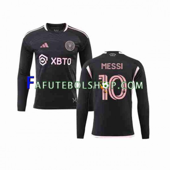 Camisa 2 Inter Miami Lionel Messi 10 2023-2024 manga longa ,Masculino