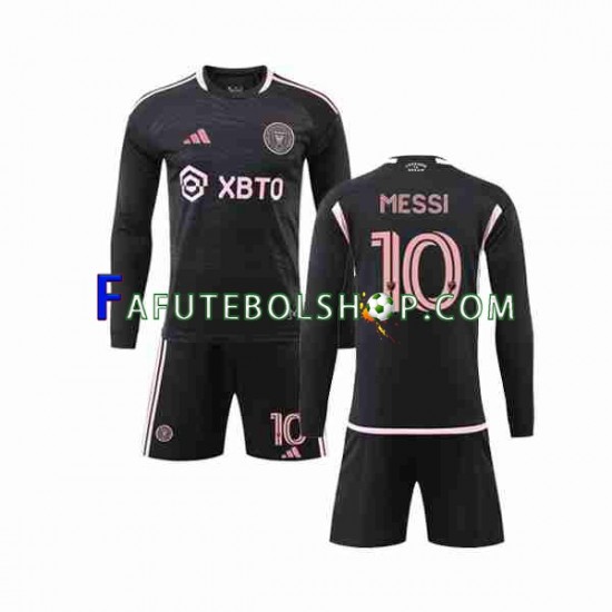 Camisa 2 Inter Miami Lionel Messi 10 2023-2024 manga longa ,infantil