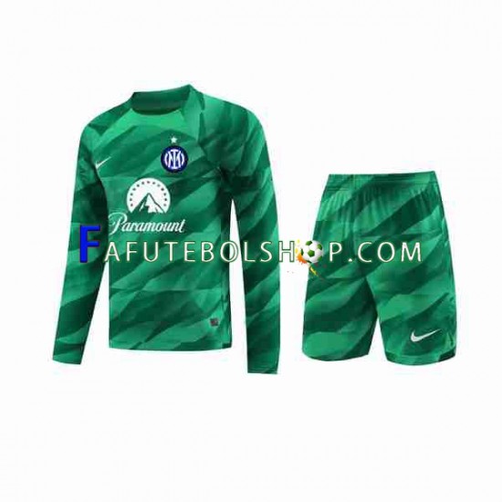 Camisa Goleiro 2 Internazionale 2023-2024 manga longa ,infantil