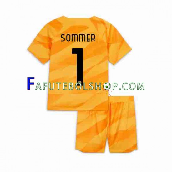 Camisa Goleiro 1 Internazionale Sommer 1 2023-2024 manga curta ,infantil