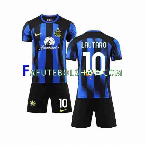 Camisa 1 Internazionale Lautaro Martinez 10 2023-2024 manga curta ,infantil