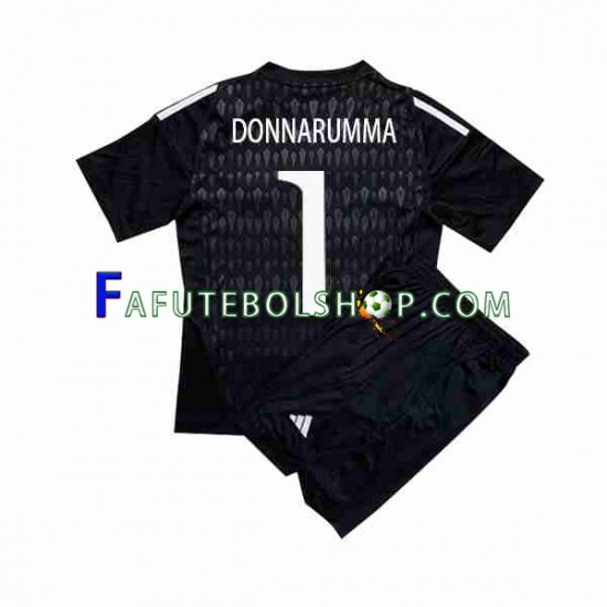 Camisa Goleiro 2 Itália Donnarumma 1 2023 manga curta ,infantil