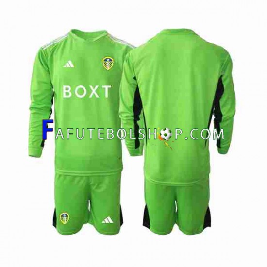 Camisa Goleiro 1 Leeds United 2023-2024 manga longa ,infantil