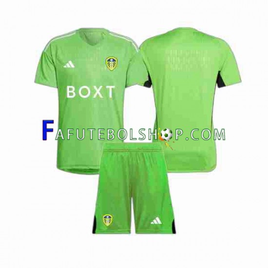 Camisa Goleiro 1 Leeds United 2023-2024 manga curta ,infantil