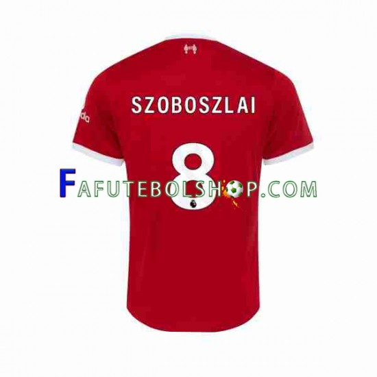 Camisa 1 Liverpool Dominik Szoboszlai 8 2023-2024 manga curta ,Masculino