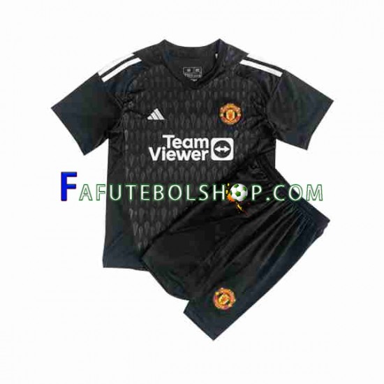 Camisa Goleiro 3 Manchester United 2023-2024 manga curta ,infantil