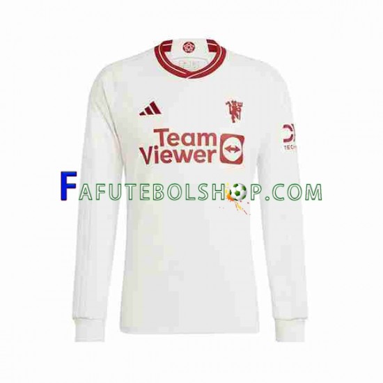 Camisa 3 Manchester United 2023-2024 manga longa ,Masculino