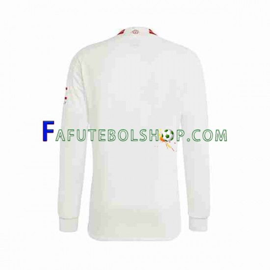 Camisa 3 Manchester United 2023-2024 manga longa ,Masculino