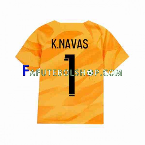 Camisa Goleiro 2 Paris Saint Germain K.NAVAS 1 2023-2024 manga curta ,Masculino