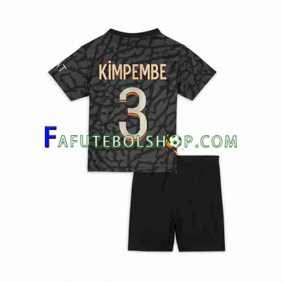 Camisa 3 Paris Saint Germain Kimpembe 3 2023-2024 manga curta ,infantil