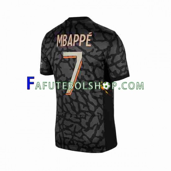 Camisa 3 Paris Saint Germain Mbappé Kylian 7 2023-2024 manga curta ,Masculino