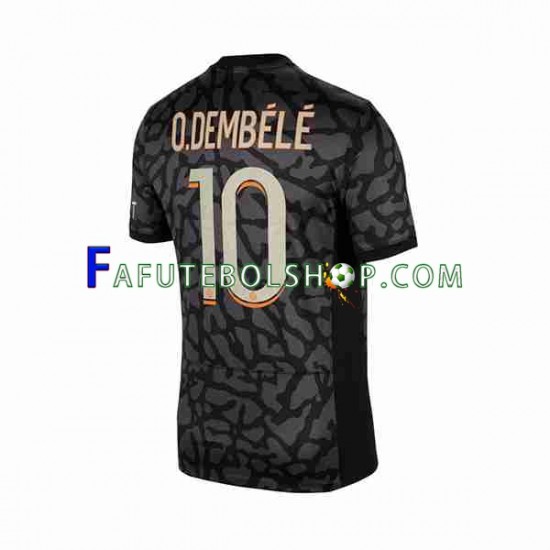 Camisa 3 Paris Saint Germain O.Dembele 10 2023-2024 manga curta ,Masculino