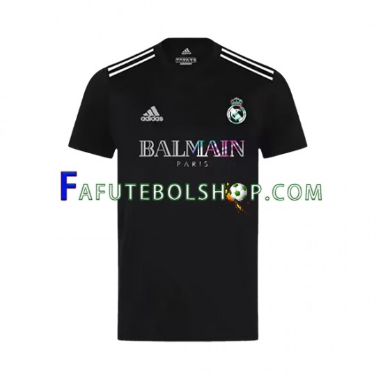 Camisa Real Madrid Balmain 2023-2024 manga curta ,Masculino