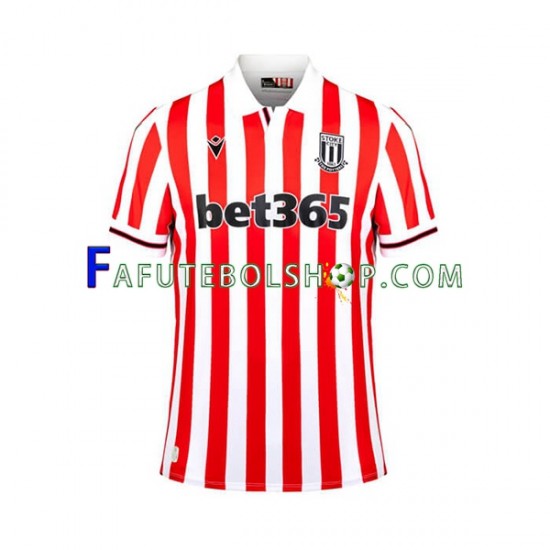 Camisa 1 Stoke City 2023-2024 manga curta ,Masculino