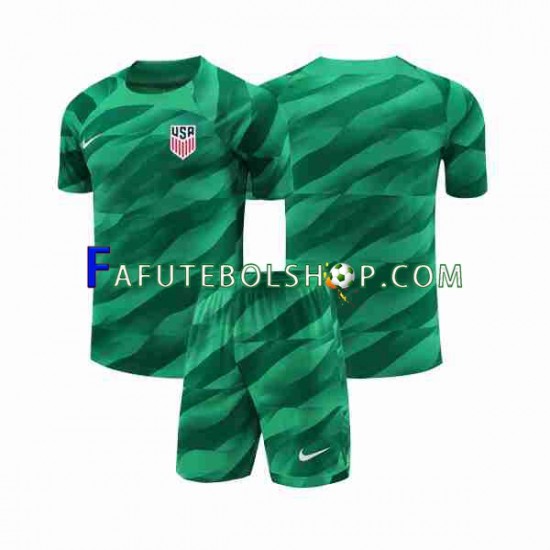 Camisa Goleiro 1 Estados Unidos 2023-2024 manga curta ,infantil