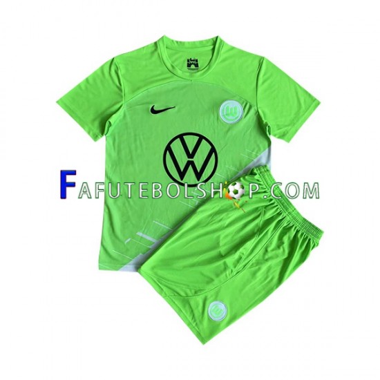 Camisa 1 VfL Wolfsburg 2023-2024 manga curta ,infantil