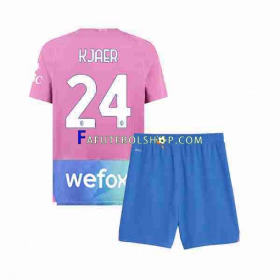 Camisa 3 AC Milan Simon Kjaer 24 2023-2024 manga curta ,infantil