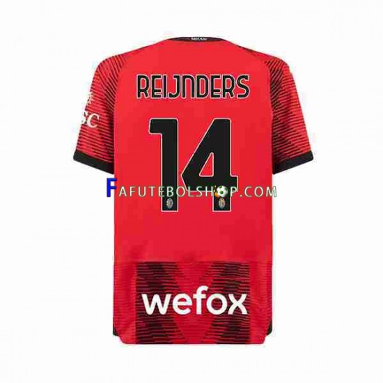 Camisa 1 AC Milan Tijjani Reijnders 14 2023-2024 manga curta ,Masculino