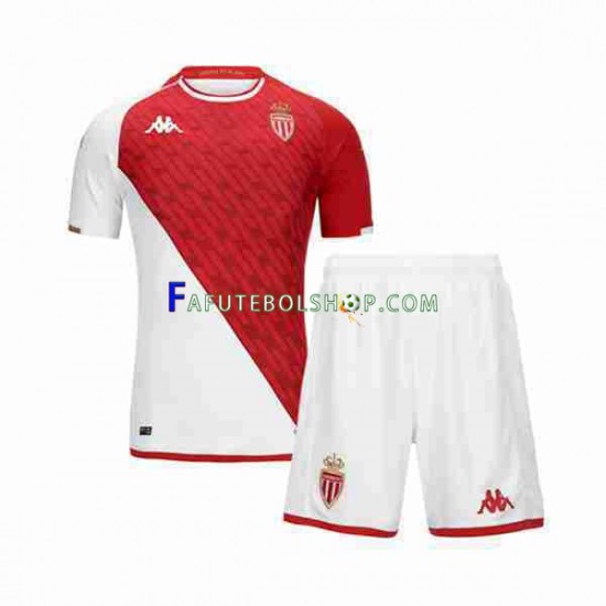 Camisa 1 AS Mônaco 2023-2024 manga curta ,infantil