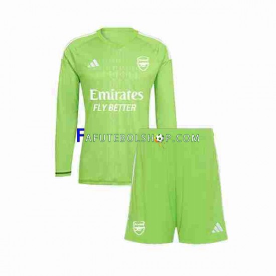 Camisa Goleiro 3 Arsenal 2023-2024 manga longa ,infantil