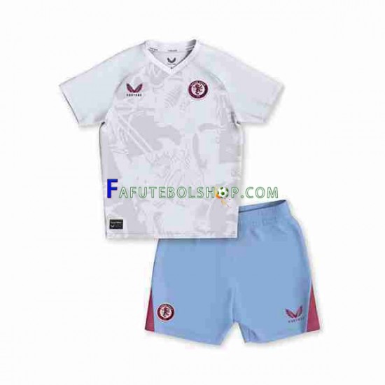 Camisa 2 Aston Villa 2023-2024 manga curta ,infantil