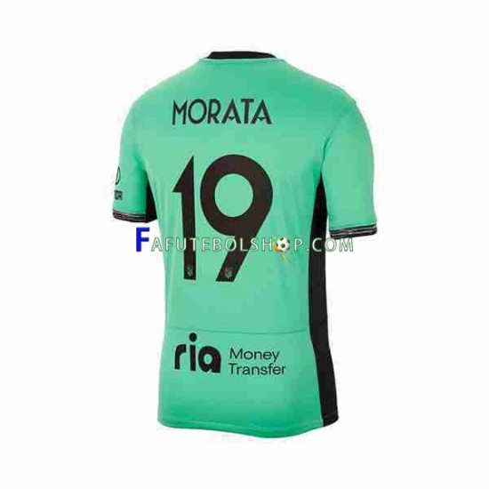 Camisa 3 Atlético de Madrid 2 Alvaro Morata 19 2023-2024 manga curta ,Masculino