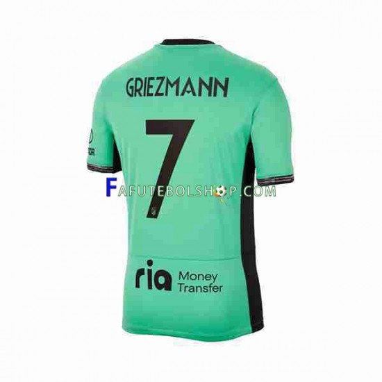 Camisa 3 Atlético de Madrid 2 Antoine Griezmann 7 2023-2024 manga curta ,Masculino