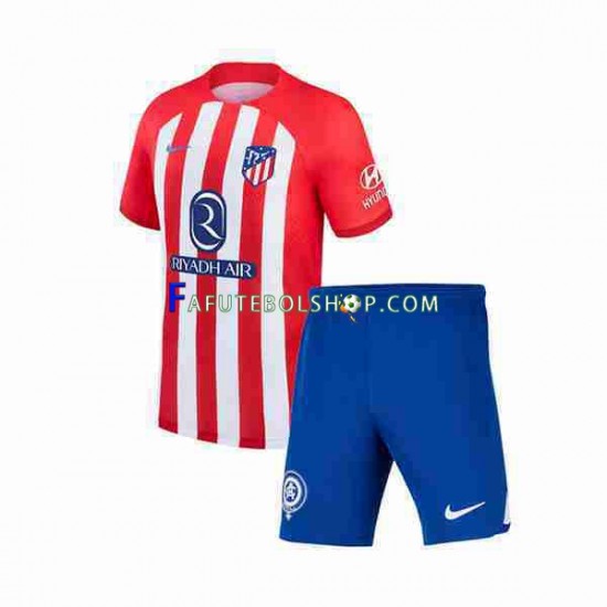 Camisa 1 Atlético de Madrid 2 2023-2024 manga curta ,infantil