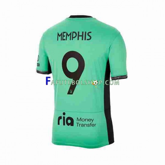 Camisa 3 Atlético de Madrid 2 Memphis Depay 9 2023-2024 manga curta ,Masculino