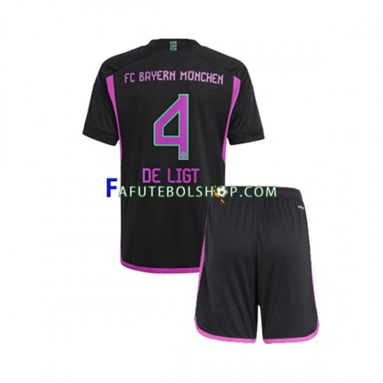 Camisa 2 Bayern de Munique Matthijs de Ligt 4 2023-2024 manga curta ,infantil