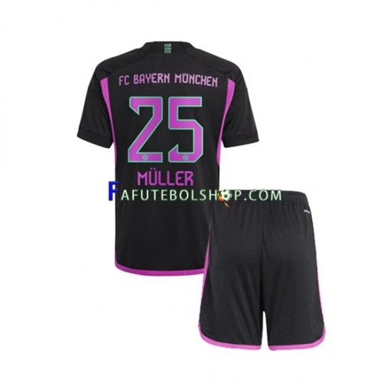 Camisa 2 Bayern de Munique Thomas Muller 25 2023-2024 manga curta ,infantil