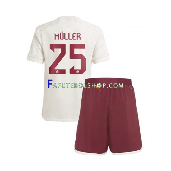 Camisa 3 Bayern de Munique Thomas Muller 25 2023-2024 manga curta ,infantil