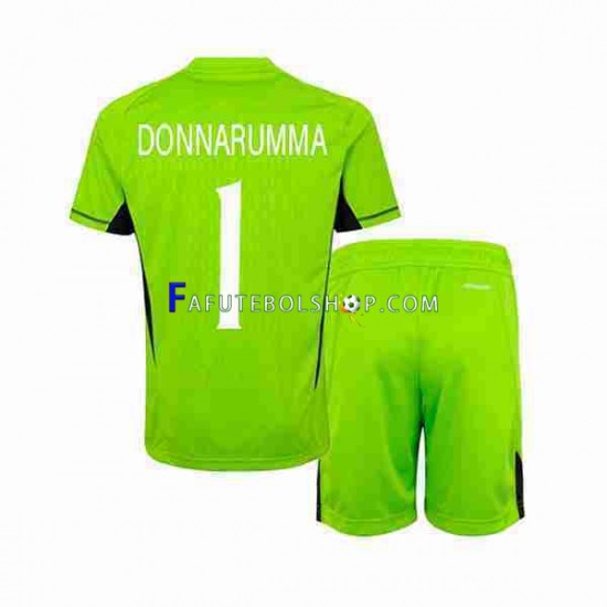 Camisa Goleiro 1 Itália Donnarumma 1 2023 manga curta ,infantil