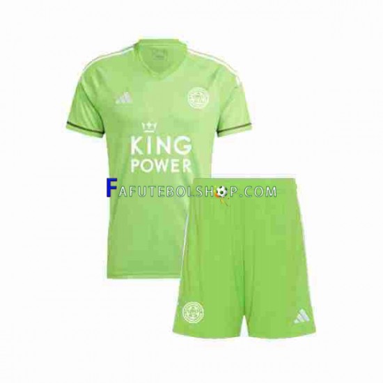 Camisa Goleiro 2 Leicester City 2023-2024 manga curta ,infantil