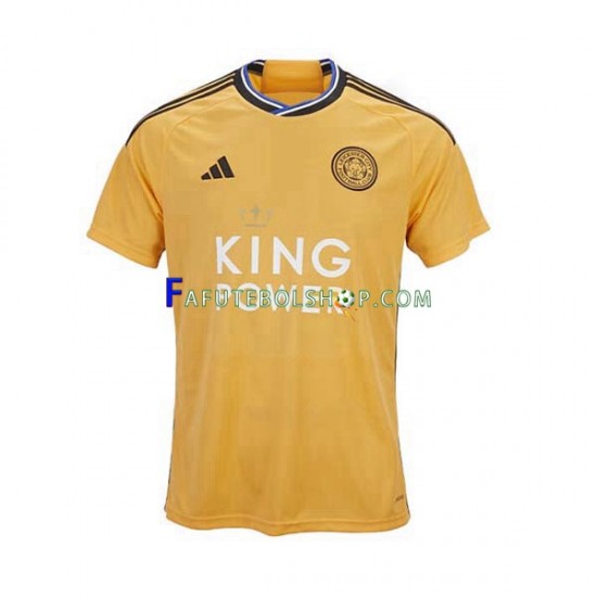 Camisa 3 Leicester City 2023-2024 manga curta ,Masculino