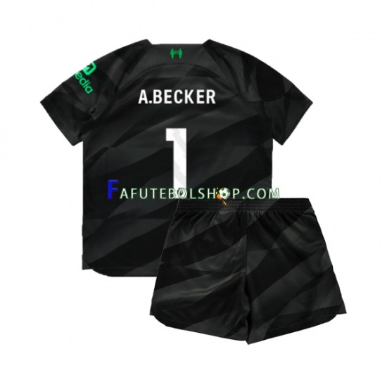 Camisa Goleiro 2 Liverpool A.Becker 1 2023-2024 manga curta ,infantil