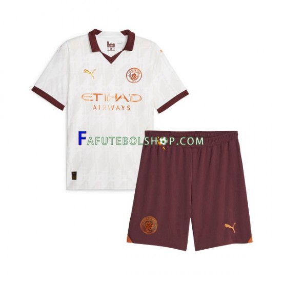 Camisa 2 Manchester City 2023-2024 manga curta ,infantil