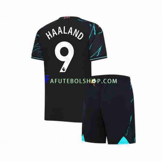 Camisa 3 Manchester City Erling Haaland 9 2023-2024 manga curta ,infantil