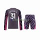 Camisa Goleiro 2 Manchester City Ederson Moraes 31 2023-2024 manga longa ,infantil