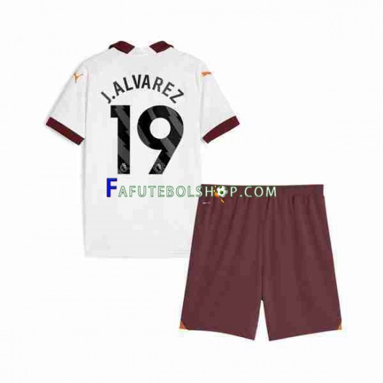 Camisa 2 Manchester City Julian Alvarez 19 2023-2024 manga curta ,infantil