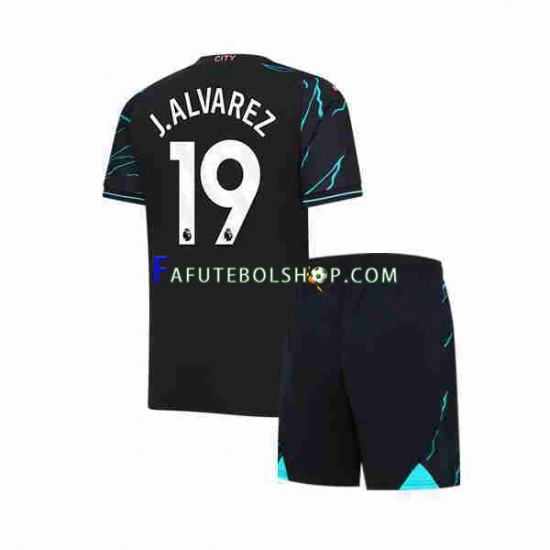 Camisa 3 Manchester City Julian Alvarez 19 2023-2024 manga curta ,infantil