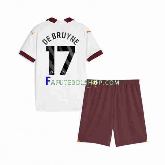 Camisa 2 Manchester City Kevin De Bruyne 17 2023-2024 manga curta ,infantil