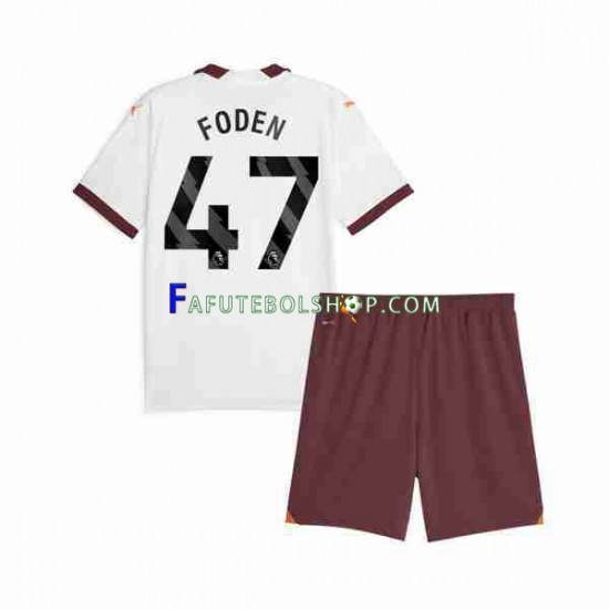 Camisa 2 Manchester City Phil Foden 47 2023-2024 manga curta ,infantil