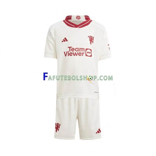 Camisa 3 Manchester United 2023-2024 manga curta ,infantil