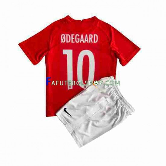 Camisa 1 Noruega ODEGAARD 10 2022 manga curta ,infantil