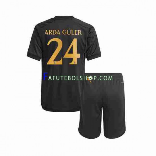 Camisa 3 Real Madrid Arda Guler 24 2023-2024 manga curta ,infantil