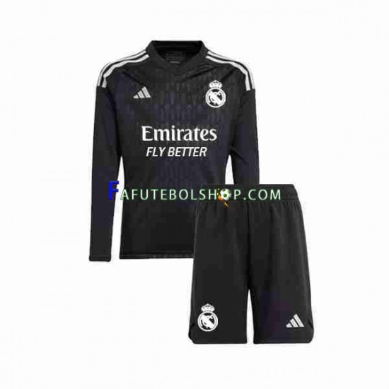 Camisa Goleiro 2 Real Madrid 2023-2024 manga longa ,infantil