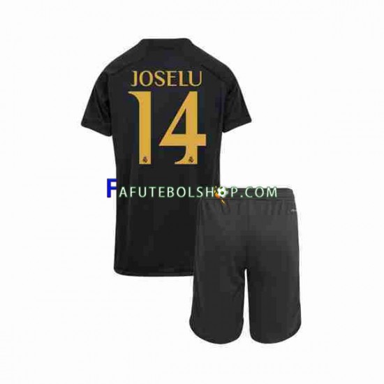 Camisa 3 Real Madrid Joselu 14 2023-2024 manga curta ,infantil